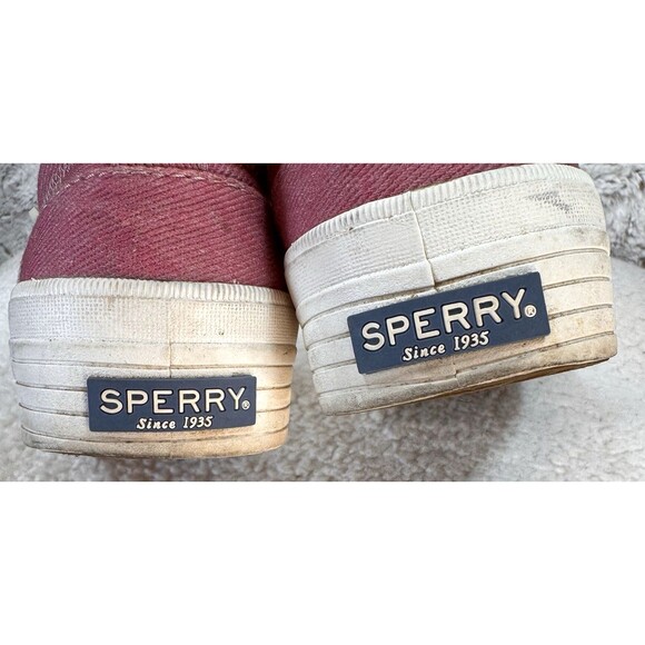 SPERRY Sneakers Women’s Size 8 US Vibes THICK SOLE OCEAN SHORE TIE DYE Blue Pink - Picture 6 of 14